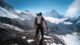 Bergbeklimmer Ueli Steck in de Zwitserse Alpen. Afbeelding uit de film Duell am Abgrund