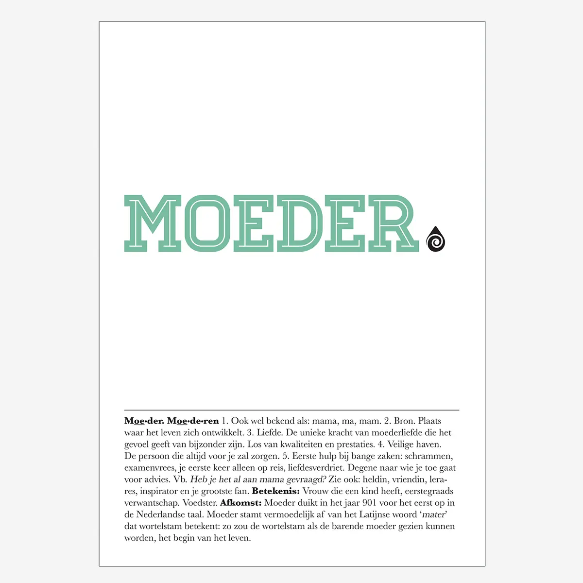 Moeder - A4 Miniposter - Afbeelding 3
