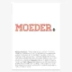 Moeder A4 poster terracotta