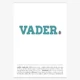 miniposter vader - a4