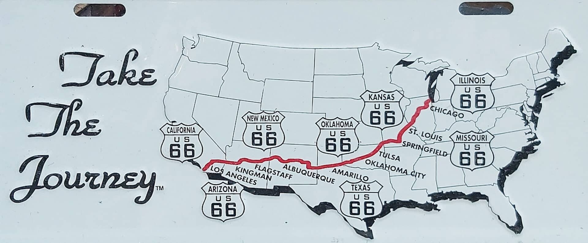 Licence plate route 66