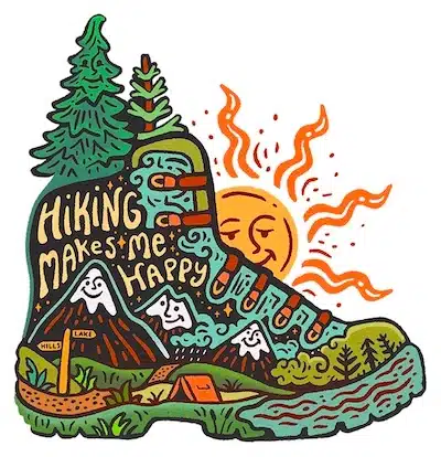 Happy Hiking - Sticker Art - Afbeelding 2