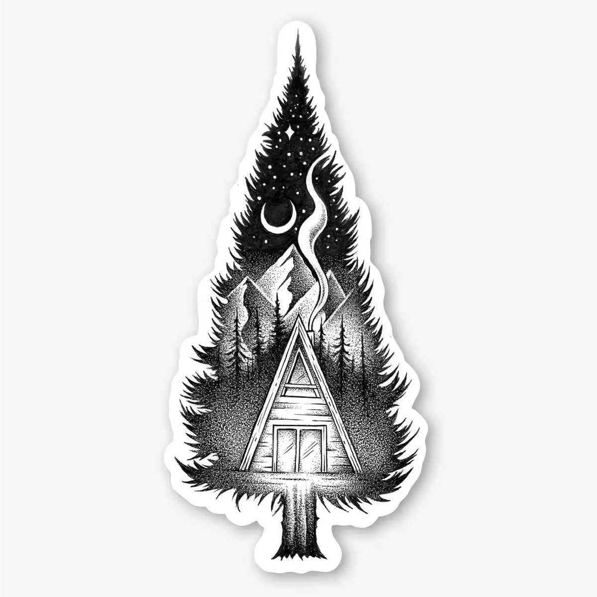 A-Frame Cabin - Sticker Art