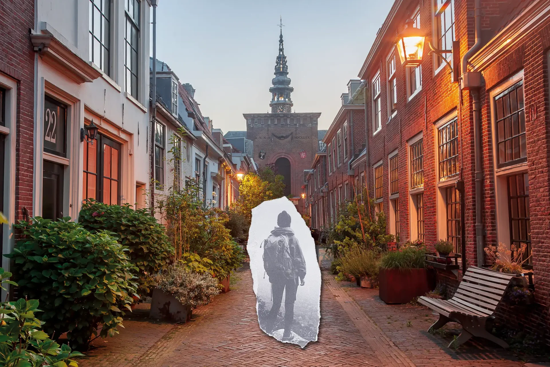 Wandelaar in haarlem