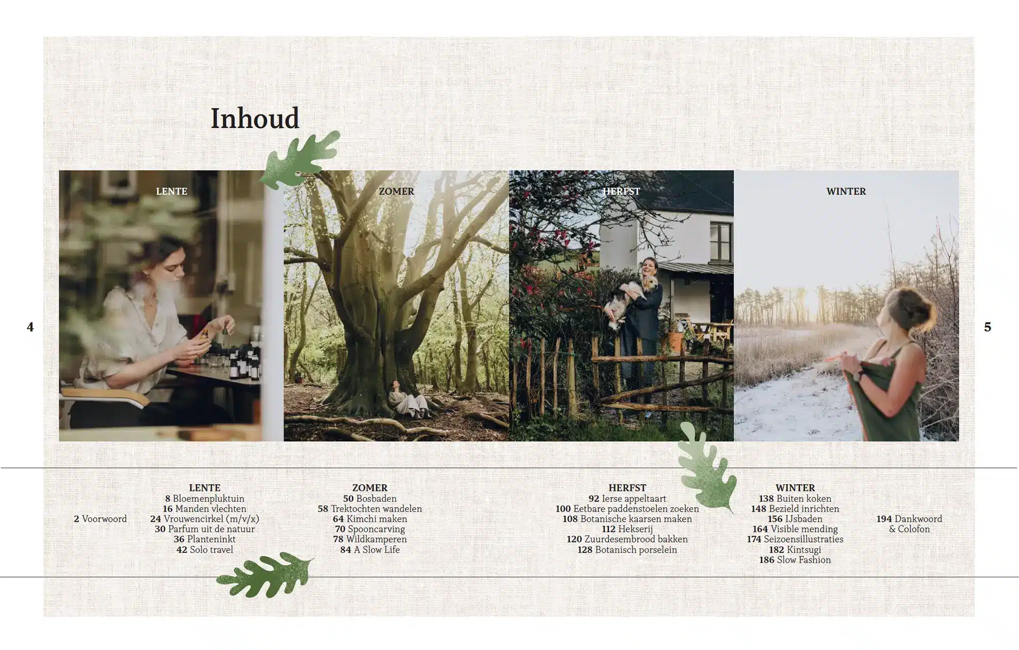 Slower Living inhoudsopgave