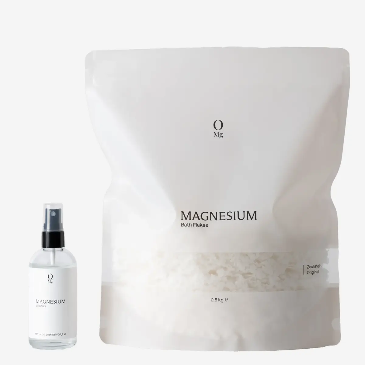 OMg Magnesium Pakket – Flakes 2,5 kg + Glazen Sprayflacon 100 ml