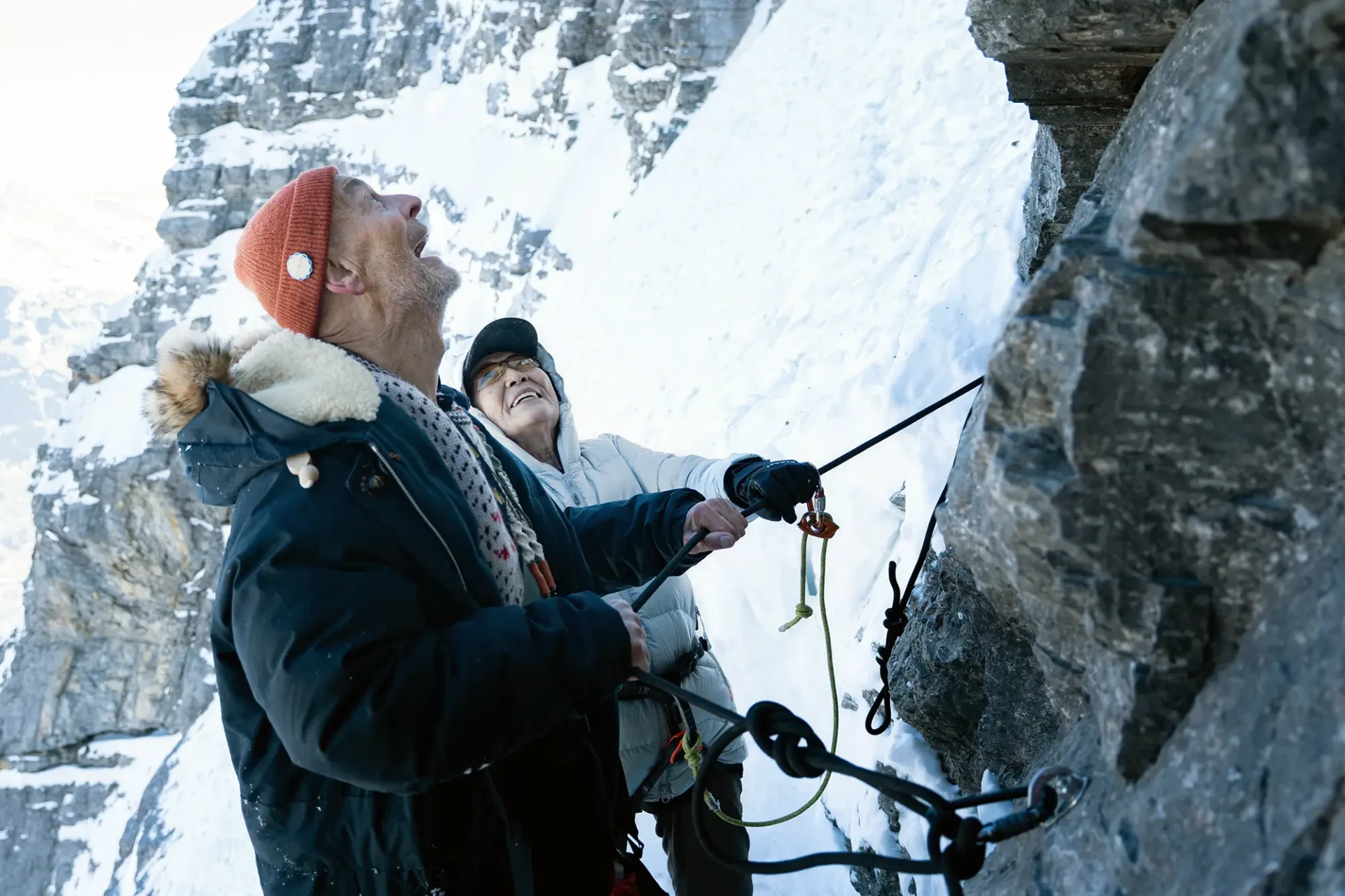Nigel Cabourn en Michiko Imai in de bergen