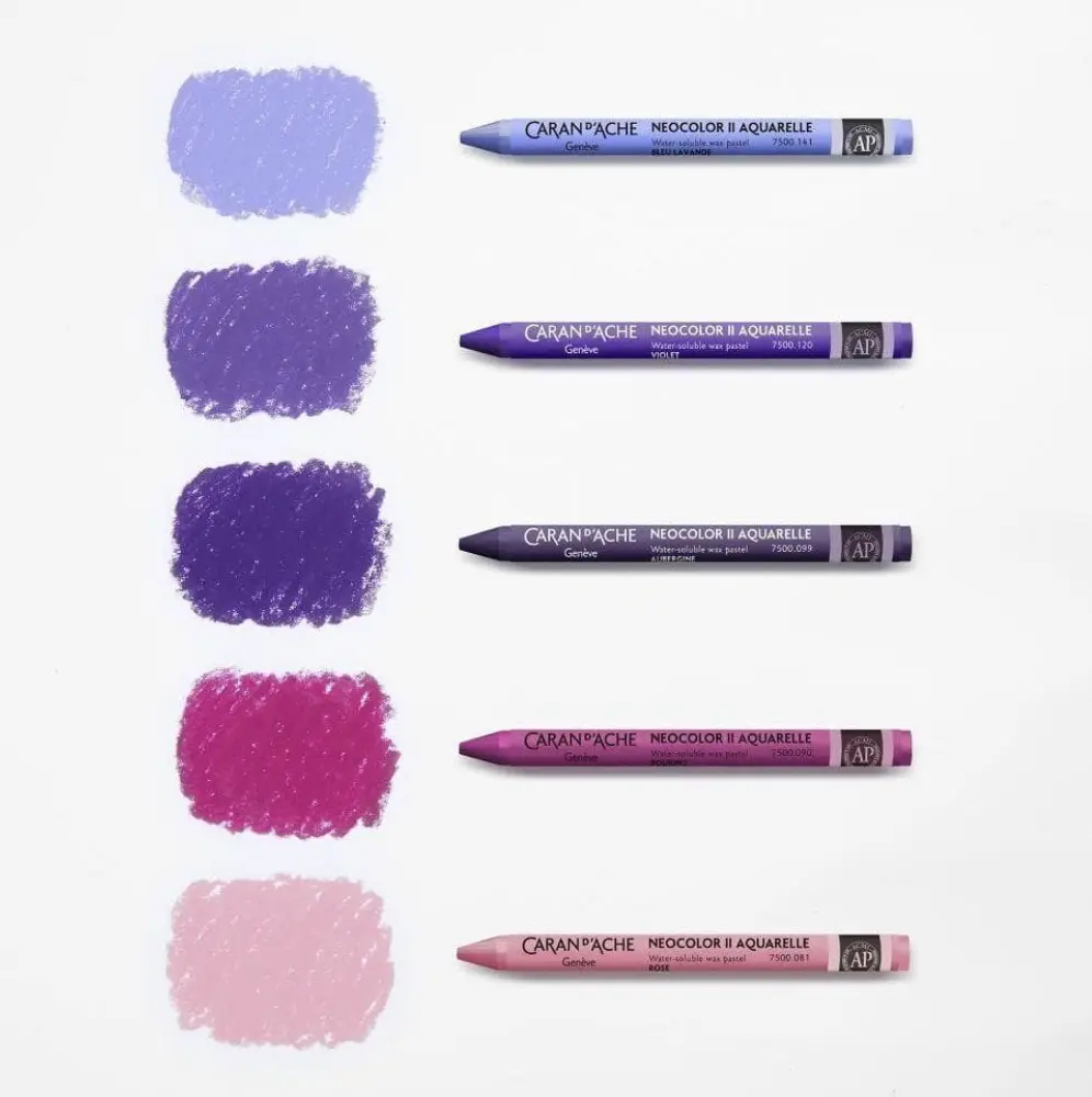 Caran D'Ache Neocolor II aquarel pastels kleuren