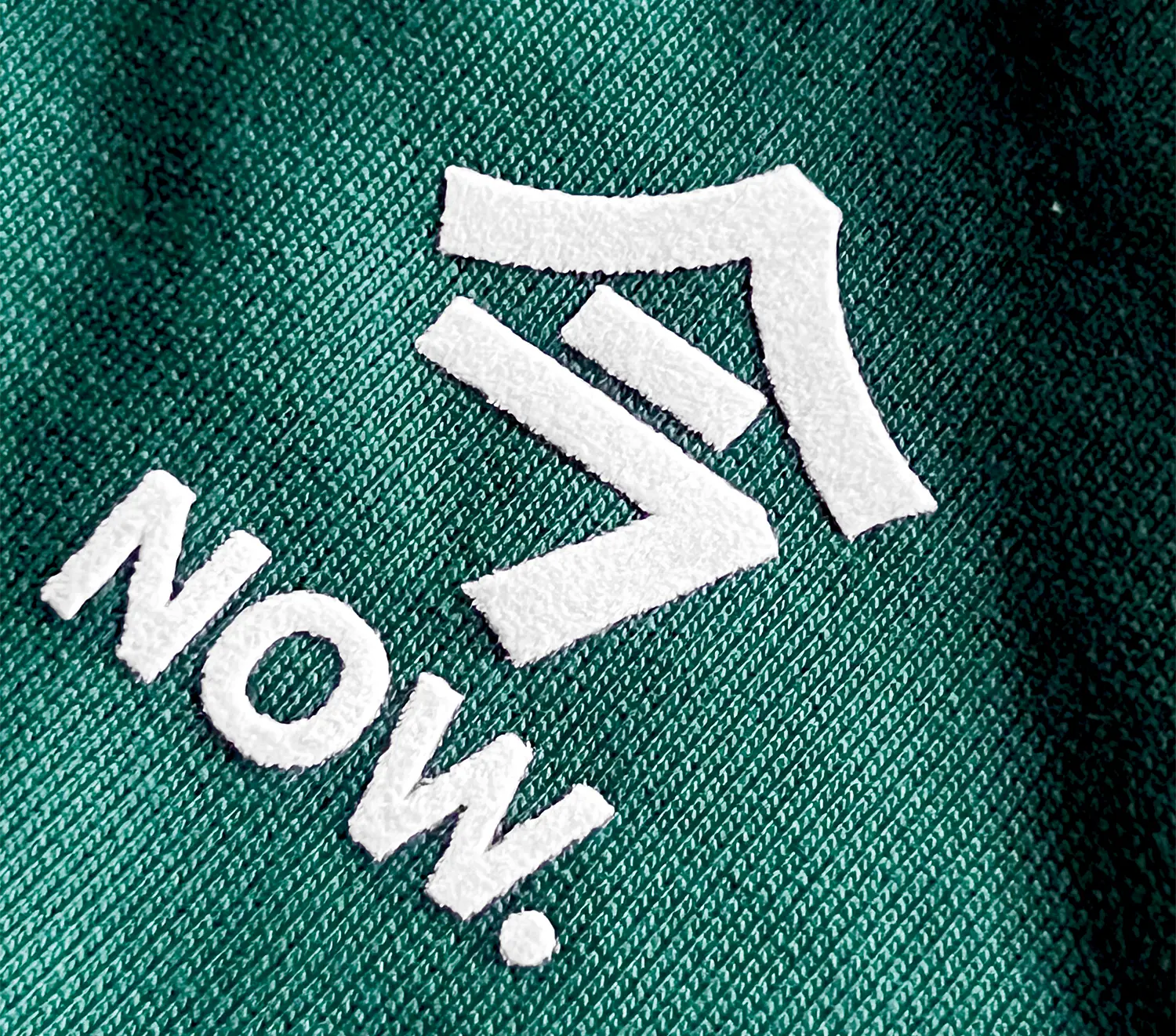 Now Hoodie Detail Flock