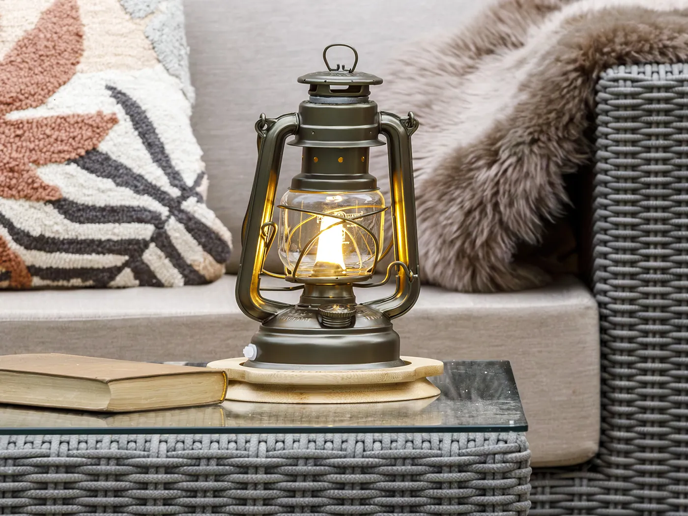 Feuerhand LED Stormlamp Brons - Afbeelding 4