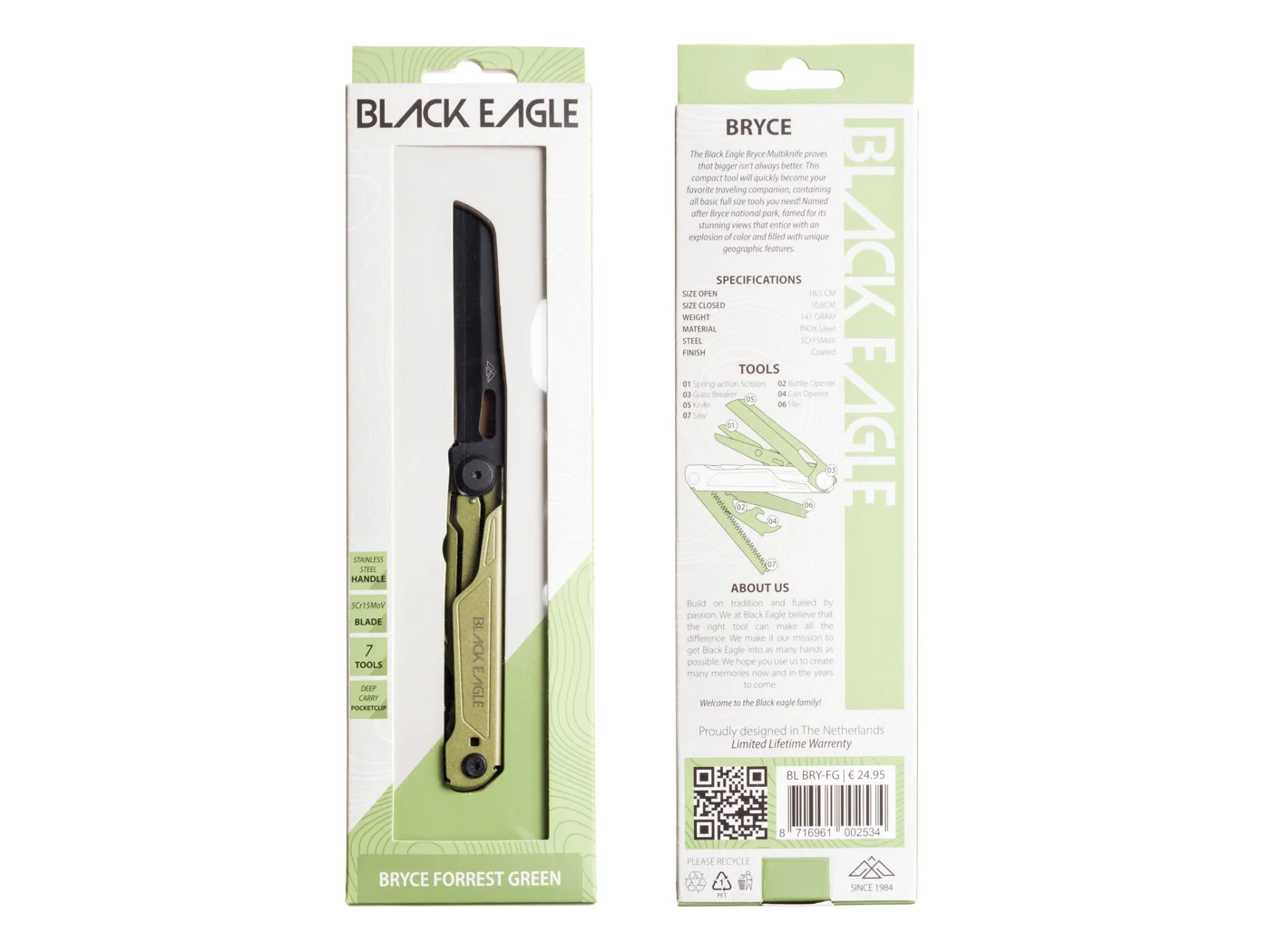 Black Eagle Bryce Multitool - Green - Afbeelding 10