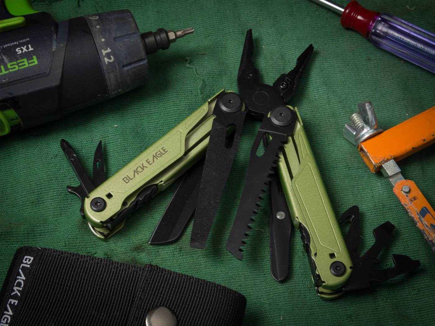 Black Eagle Yukon Multitool - Green - Afbeelding 2