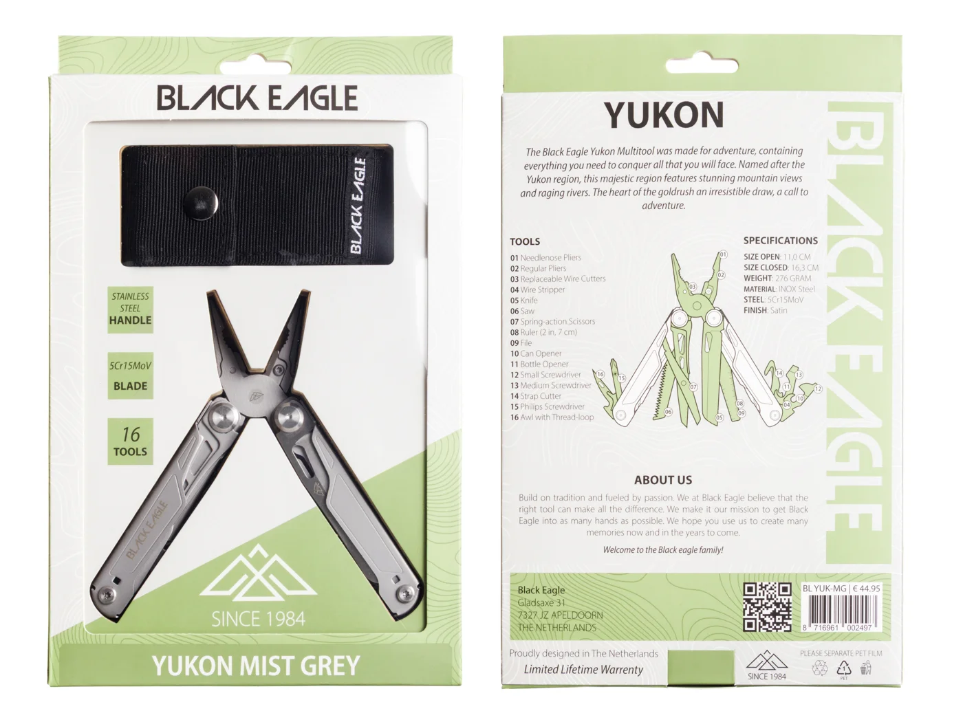 Black Eagle Yukon Multitool - Grey - Afbeelding 9