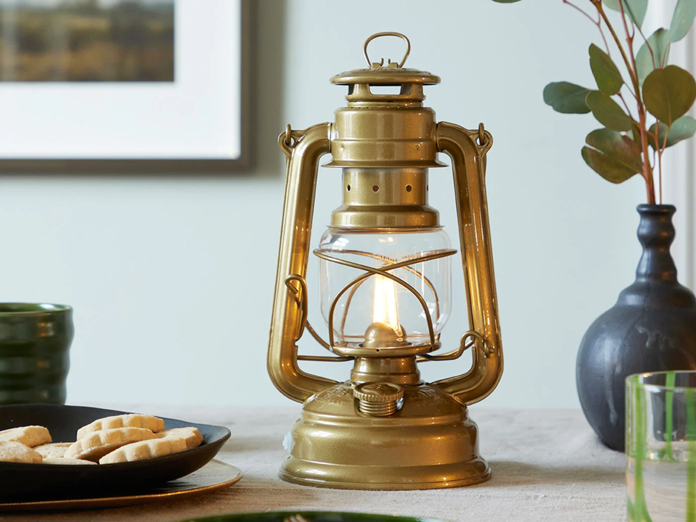 Feuerhand LED Stormlamp Goud - Afbeelding 2