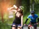 Drinkende fietster