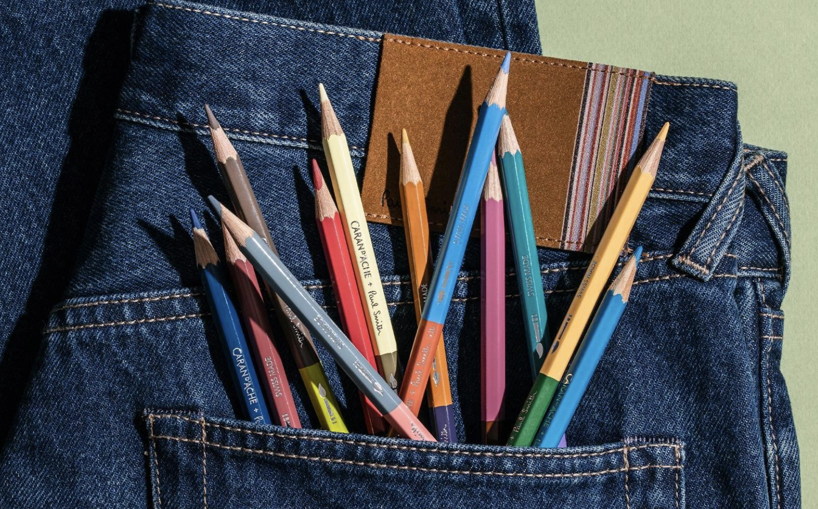 Caran d'Ache x Paul Smith | Aquarelpotloden + Penseel - Afbeelding 4
