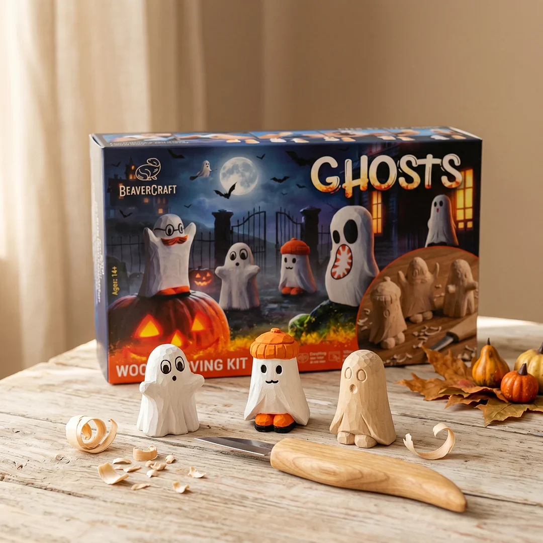 Beavercraft houtsnijset spookjes