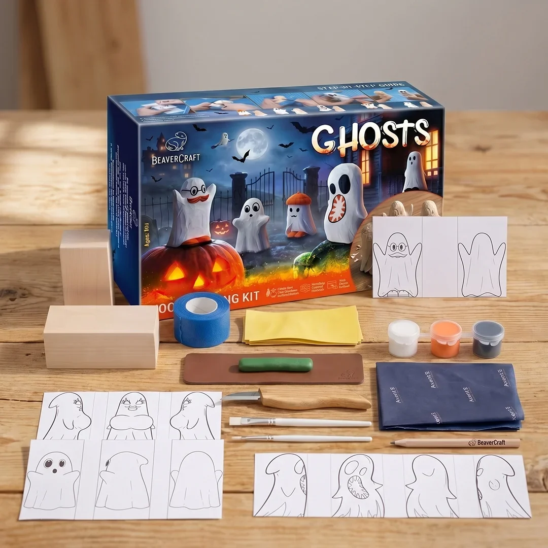 BeaverCraft Houtsnijset Spookjes - Afbeelding 2